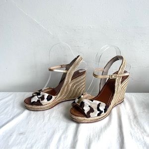 Kate Spade Candace Metallic Espadrille Wedge Sandal Size 8